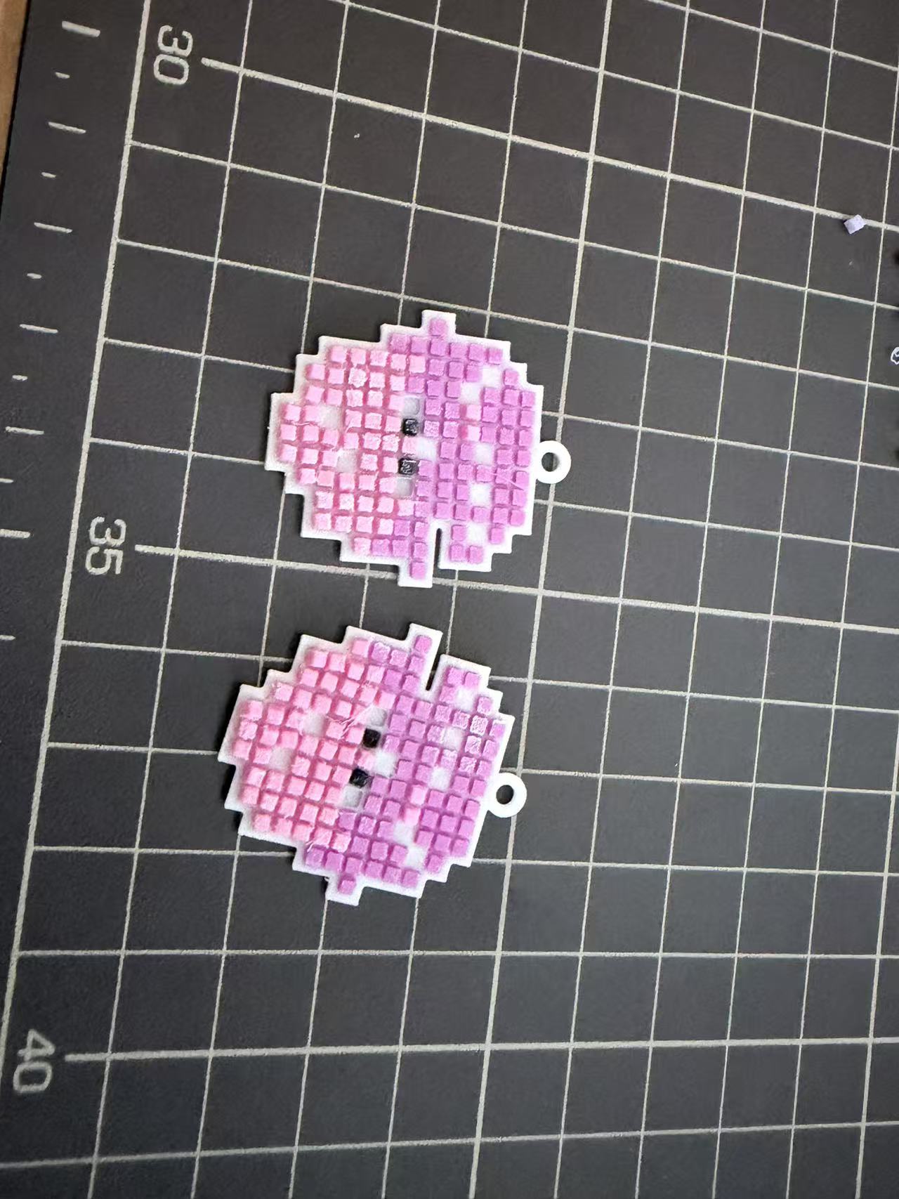 3D-printed pixel charms
